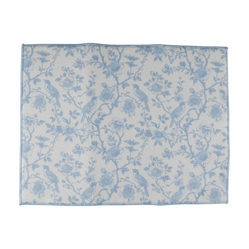 Holly Williams Blue Floral Drying Mat