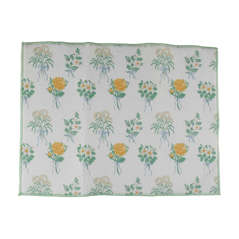 Holly Williams Green Floral Drying Mat