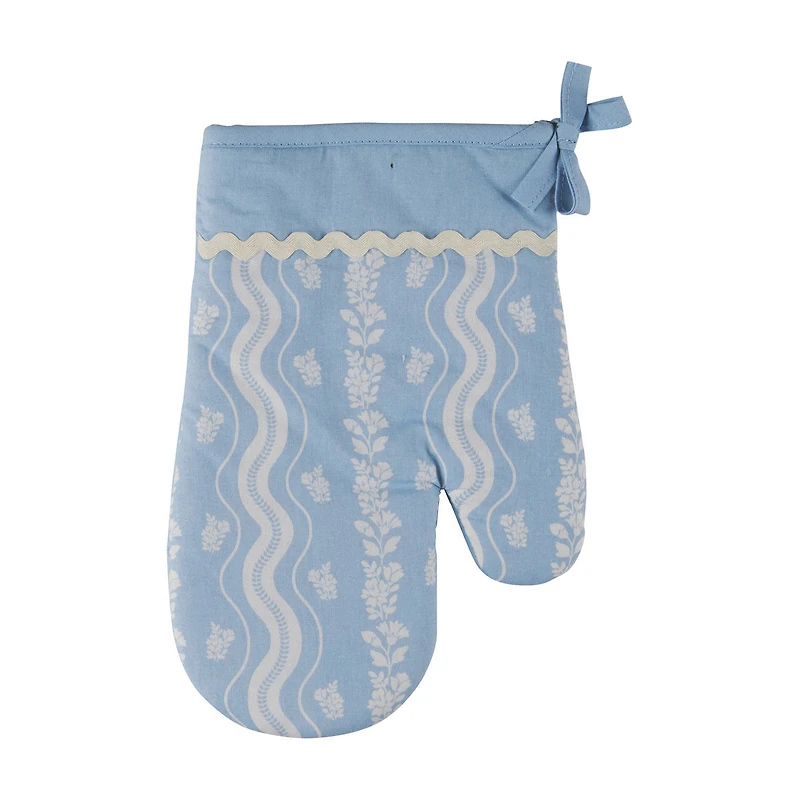 Holly Williams Blue Striped Oven Mitt