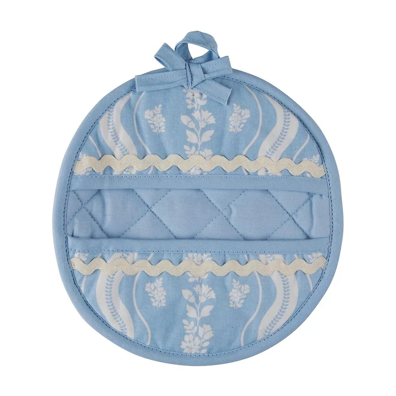Holly Williams Blue Striped Pot Holder