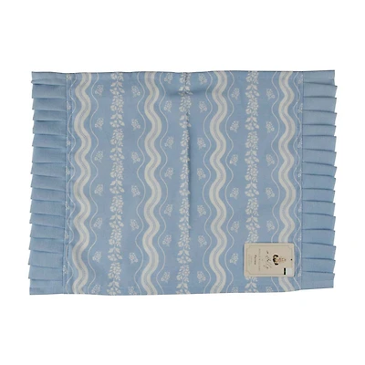 xo Holly by Holly Williams Floral Printed Blue Placemat with Ruffle