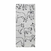 Dog Printed Cotton Kitchen Towel, 18 in x 28 in