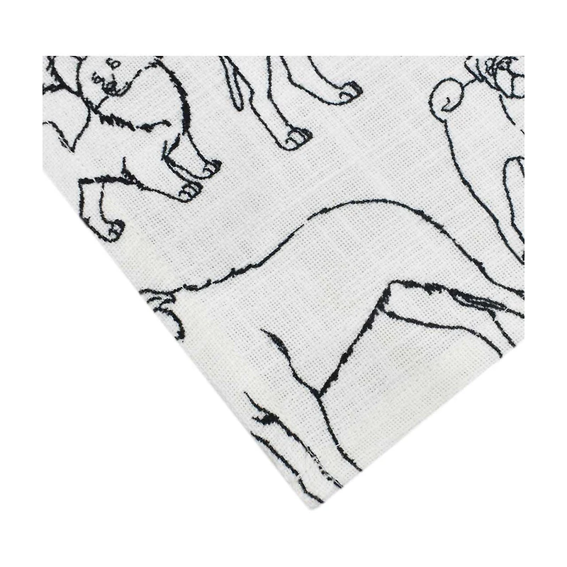 Dog Printed Cotton Kitchen Towel, 18 in x 28 in