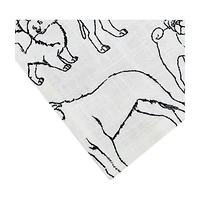 Dog Printed Cotton Kitchen Towel, 18 in x 28 in