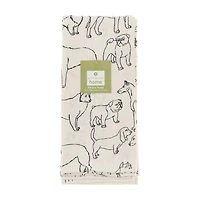 Dog Printed 100% Cotton High-Absorbent Kitchen Towel, 2 pk, 18x28 in