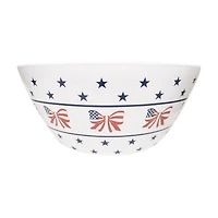 Patriotic Stars & Bows Melamine Serving Bowl, 12.75 in