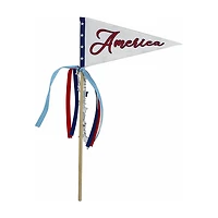 Patriotic "America" Mini Canvas Pennant Flag, 11 in