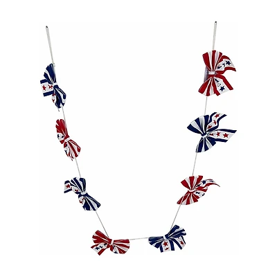 Patriotic Bows Garland, 6 ft