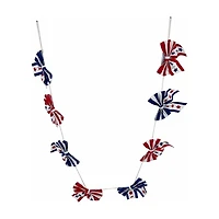 Patriotic Bows Garland, 6 ft