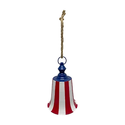 Patriotic Flag Metal Bell, 7.9 in