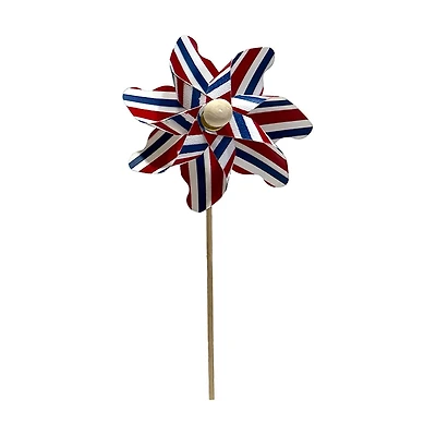 Patriotic Striped Pinwheel, 9.8 in