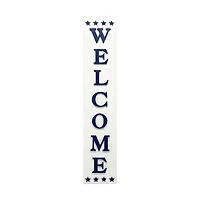 Patriotic Blue 'Welcome' Porch Leaner, 44 in