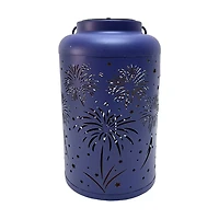Fireworks Solar Lantern, 10.5 in, Blue