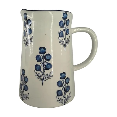 Flower Print Mug-Shaped Flower Vase, 9 in