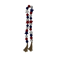 Patriotic Stars Wooden Garland, 3 ft