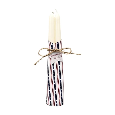 Patriotic Unscented Taper Candles, 2 ct, 10 in