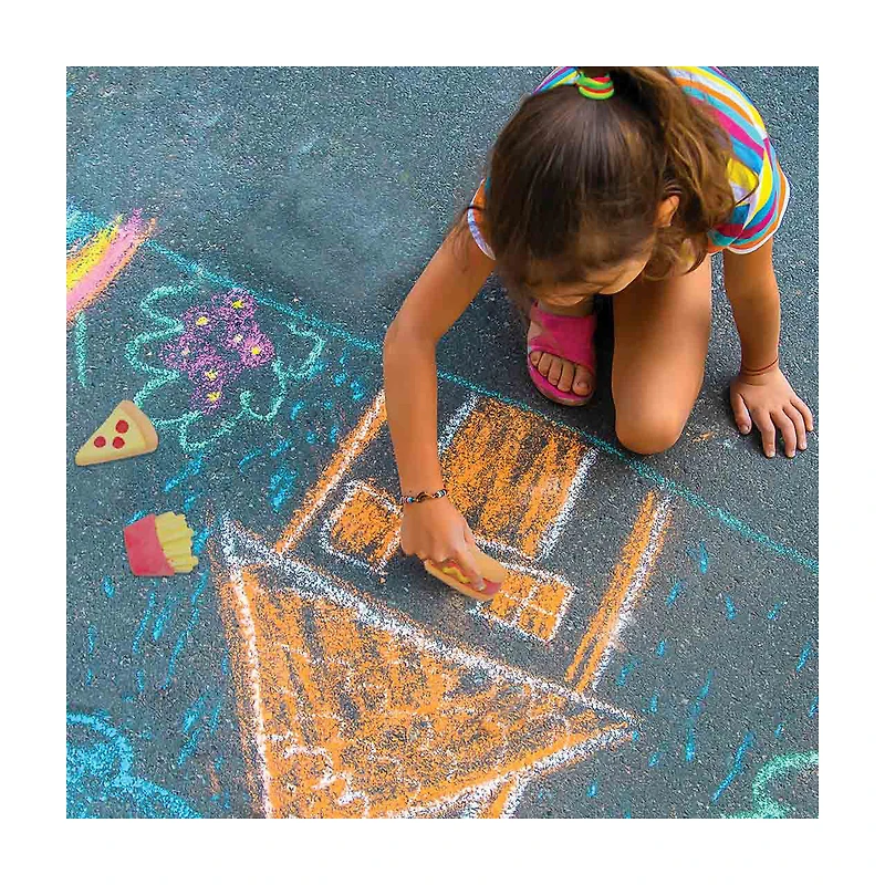 Game On Sweet Treat & Food Sidewalk Chalk, 6 pk