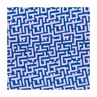 Black Paper Party Blue & Lavender Geometric Satin Standard Pillowcase, 26x20 in