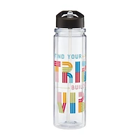 "Find Your Tribe, Build Your Vibe" Black History Month Plastic Water Bottle