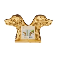 Holly Williams Gold Dog Head Book Ends