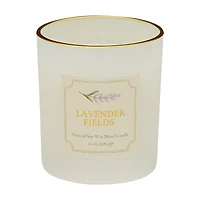 Holly Williams Lavender Fields Gold and White Jar Candle, 10 oz