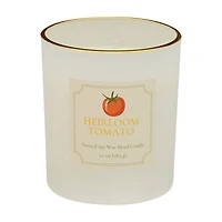 Holly Williams Heirloom Tomato Gold and White Jar Candle, 10 oz