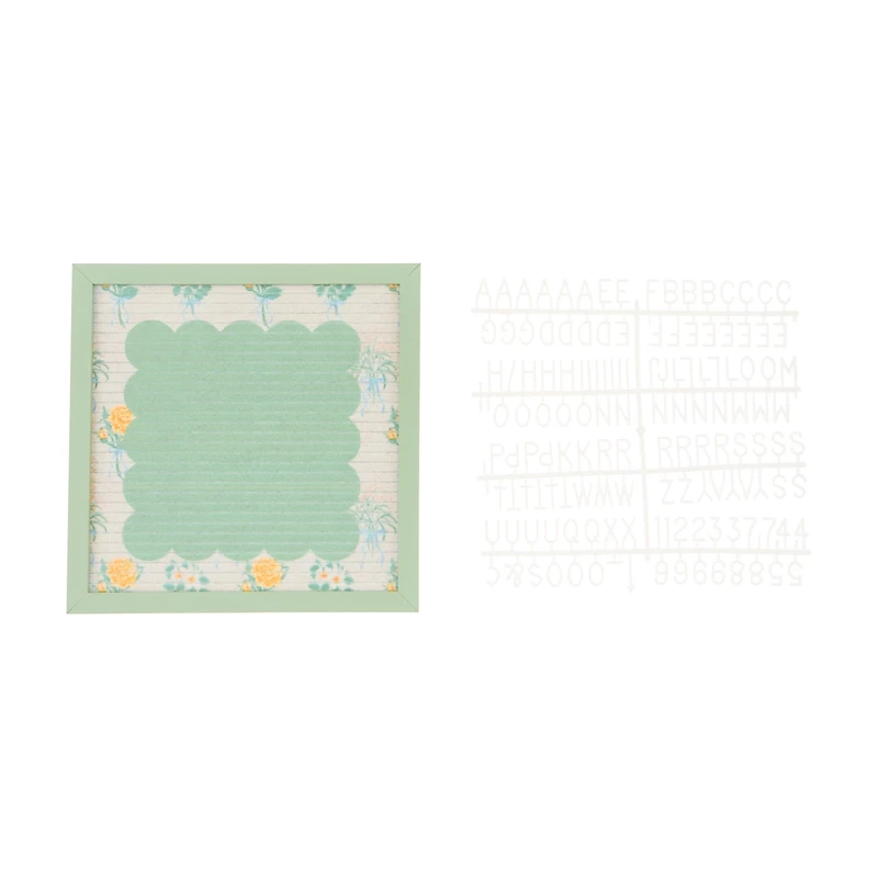 Holly Williams Green Message Board, 10x10 in