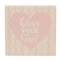 Holly Williams "Bless Your Heart" Word Block, 4.5x4.5 in