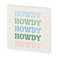 Holly Williams "Howdy" Word Block
