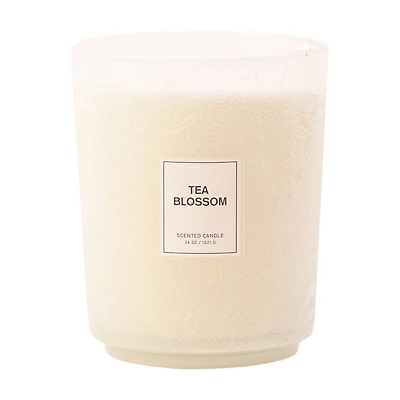 Tea Blossom Scented Candle in Glass Jar, 36 oz