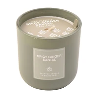 Smooth Santal Scented Candle in Green Glass Jar, 9.8 oz