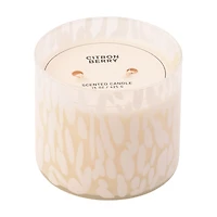 Citron Berry Scented Speckled Glass Candle, 15 oz