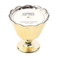 Summer Fig Tree Scented Candle in Metallic Cocktail Glass, 4 oz