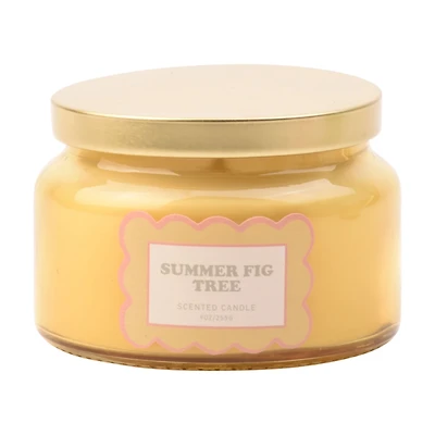Summer Fig Tree Scented Candle in Glass Jar with Lid, 9 oz