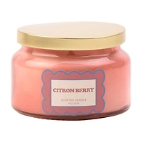 Citron Berry Scented Candle in Glass Jar with Lid, 9 oz