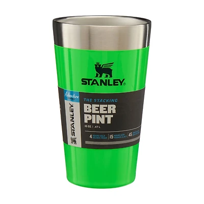 Stanley Pink Green Stacking Beer Pint, 16 oz