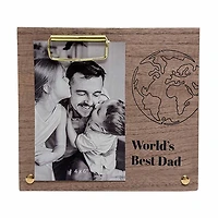 'World's Best Dad' Clip Picture Frame, 4 in x 6 in Photo