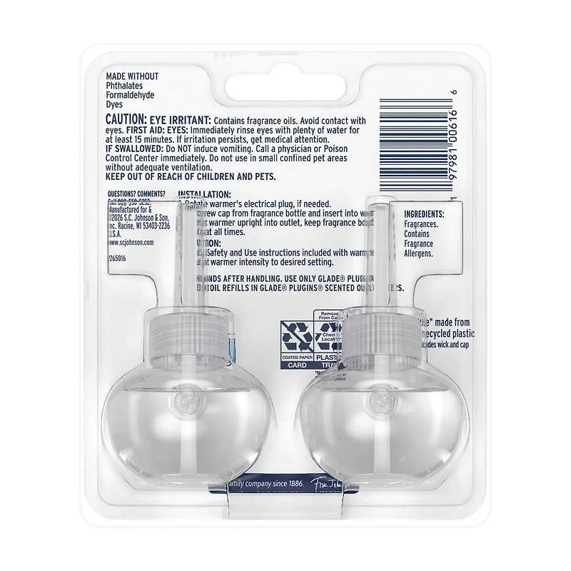 Glade PlugIns Scented Air Freshener Refills, Berry Gummy Bears Scent, 2 ct