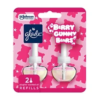 Glade PlugIns Scented Air Freshener Refills, Berry Gummy Bears Scent, 2 ct