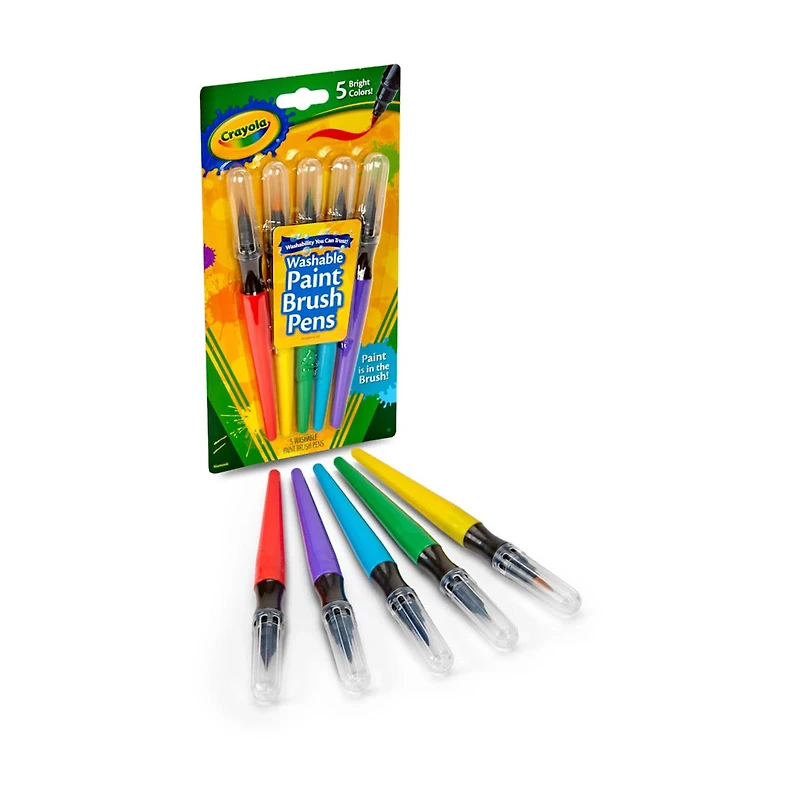 Crayola Washable Paint Brush Pens, 5 ct