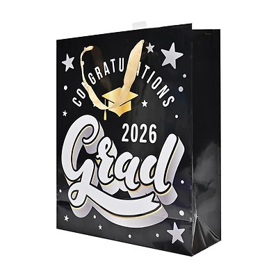 'Congratulations 2026 Grad' Black Gift Bag