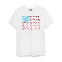 USA Bow Flag Adult Unisex T-Shirt, Medium