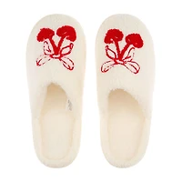 Galentine Women's Polyester Slippers, White Cherries, Small