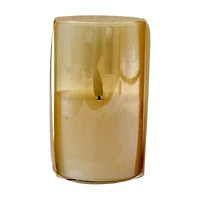 LED Glass Candle, 5 in