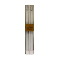 LED Taper Unscented Candle Set, White, 2 pk