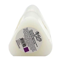 Ribbed White Unscented Pillar Candle, 13 oz