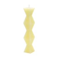 Zigzag White Unscented Taper Candle, 10.6 oz, 2 pk