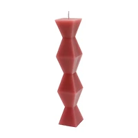 Zigzag Red Unscented Taper Candle, 10.6 oz, 2 pk