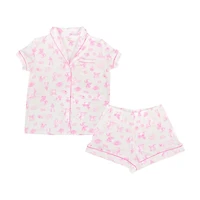 Women's Cowboy Print Notch Pajama Set