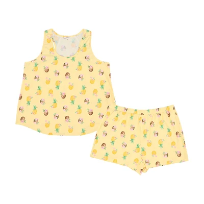 Women's Tropical Print Tank Pajama Set